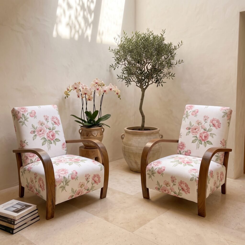 Fauteuils en noyer Calyron