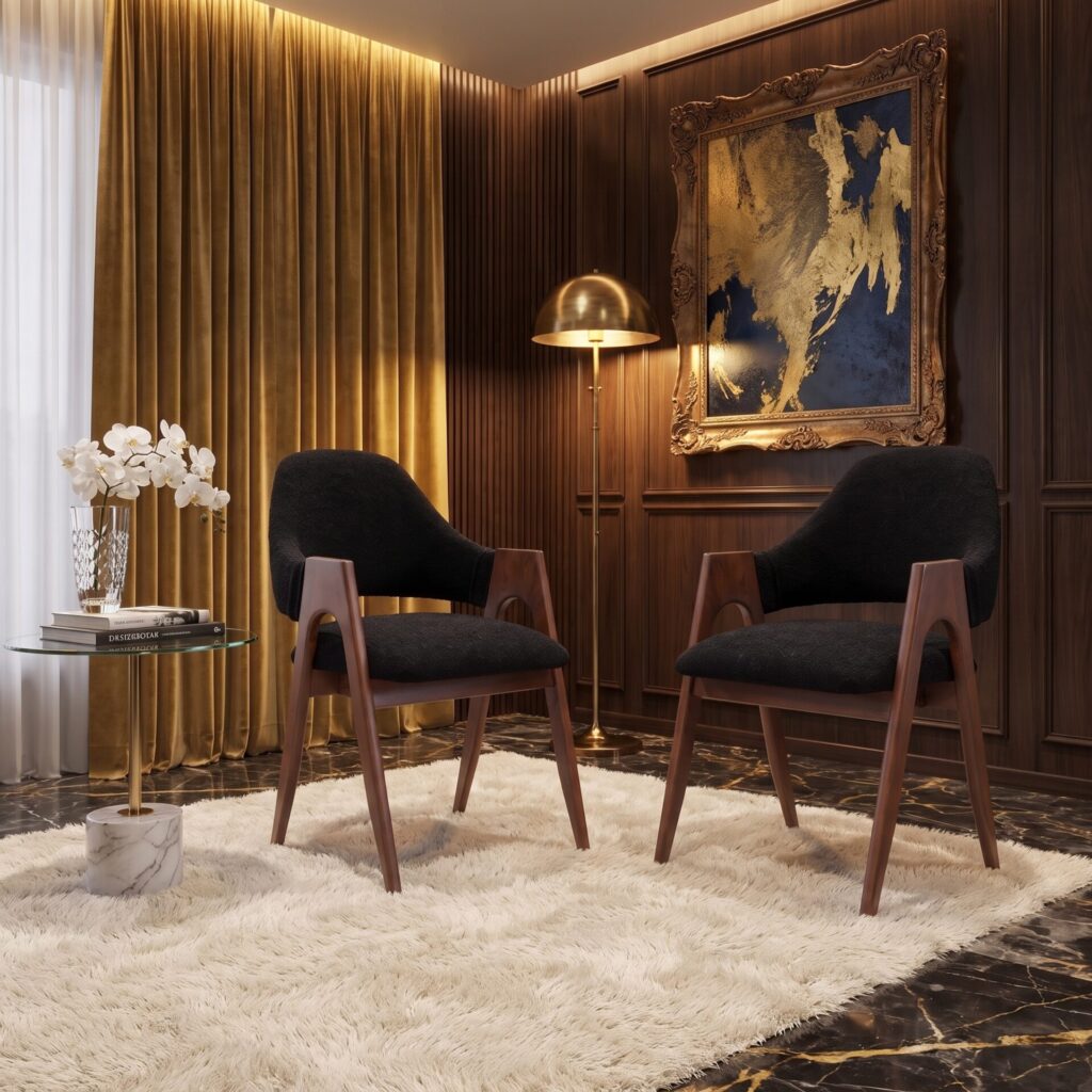 Chaises en noyer Arvion