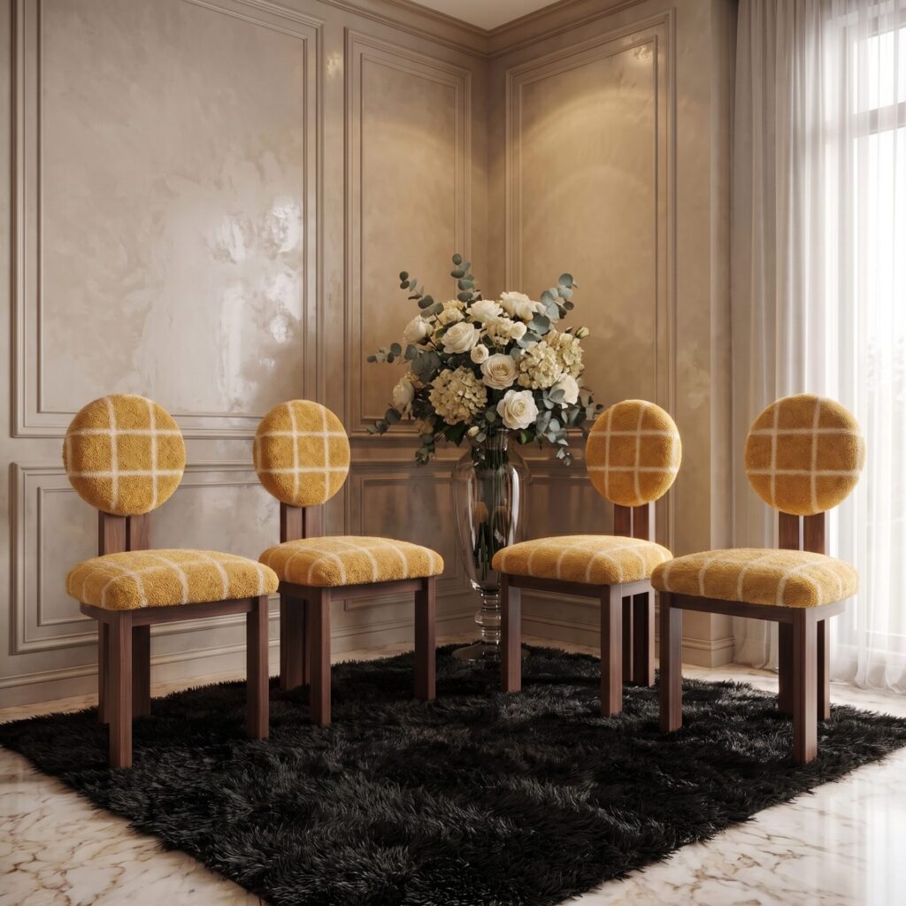 Chaises en noyer Varello