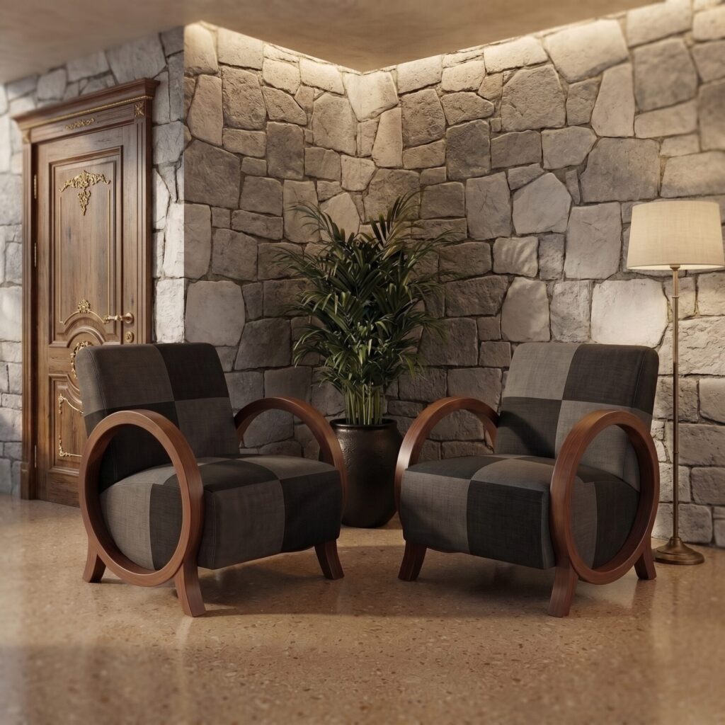 Fauteuils en noyer Ibiza